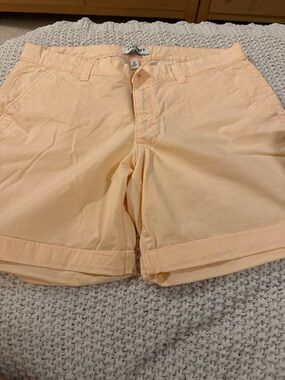 Old Navy Peach Roll-Cuff Chino Bermuda Shorts